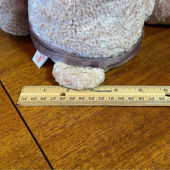 Vintage Chantilly Lane PBC LOVE PLUSH Pink Velvet Stuffed Bear Hat and Necklace - Picture 16 of 16